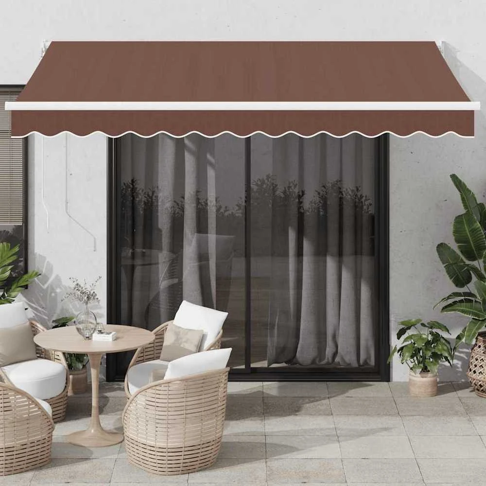 Automatinė ištraukiama markizė, rudos spalvos, 350x250cm