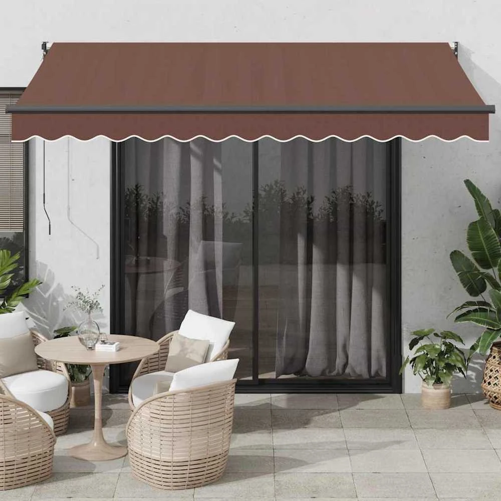 Automatinė ištraukiama markizė, rudos spalvos, 350x250cm