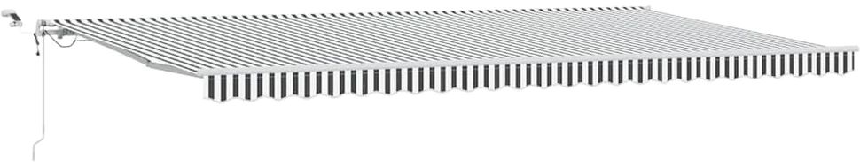 Automatinė ištraukiama markizė su LED, antracito ir baltos spalvos, 600x300 cm
