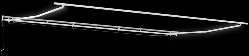 Automatinė ištraukiama markizė su LED, antracito ir baltos spalvos, 600x300 cm
