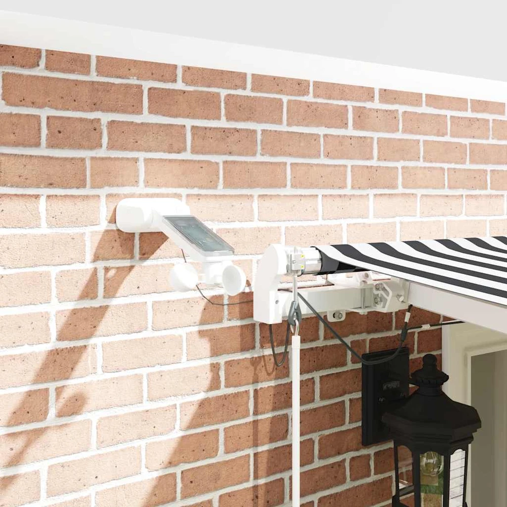 Automatinė ištraukiama markizė su LED, antracito ir baltos spalvos, 600x300 cm