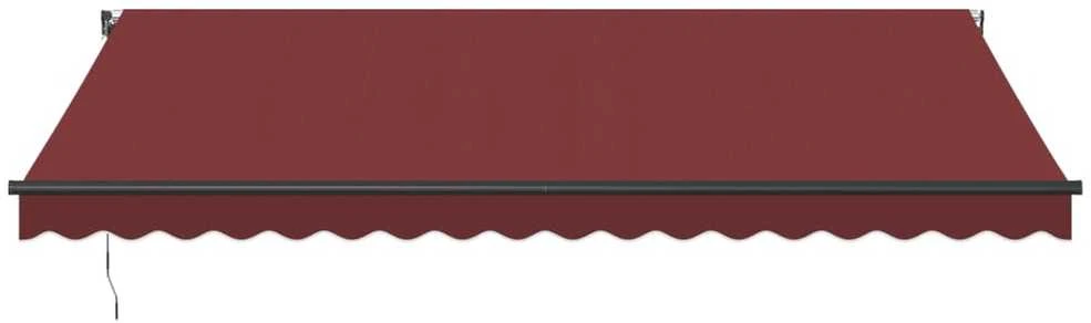 Automatinė ištraukiama markizė su LED, bordo spalvos, 450x350cm