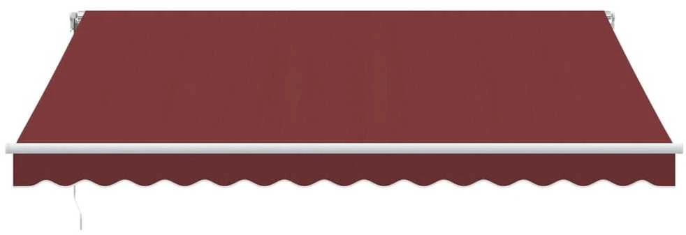 Automatinė ištraukiama markizė su LED, bordo spalvos, 400x350cm
