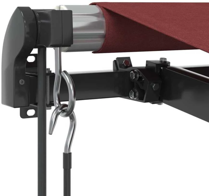 Automatinė ištraukiama markizė su LED, bordo spalvos, 400x350cm