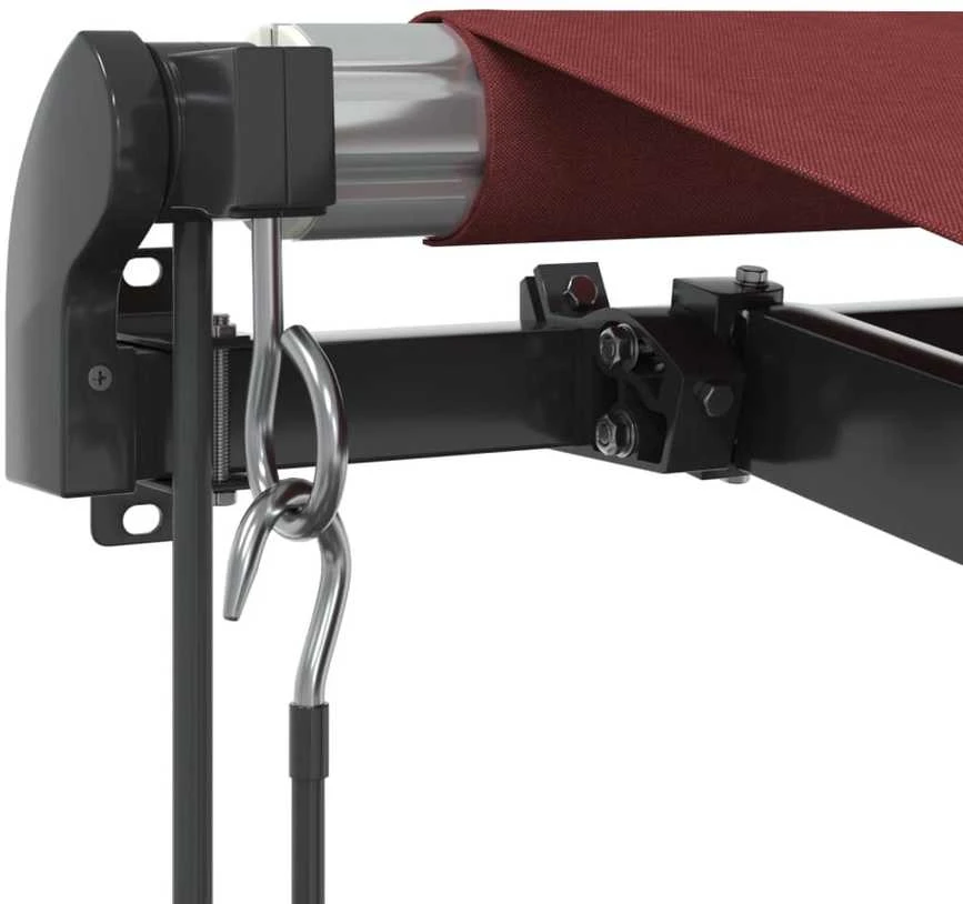 Automatinė ištraukiama markizė su LED, bordo spalvos, 500x350cm