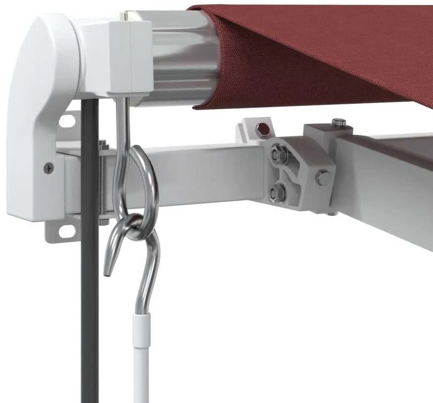 Automatinė ištraukiama markizė su LED, bordo spalvos, 450x350cm