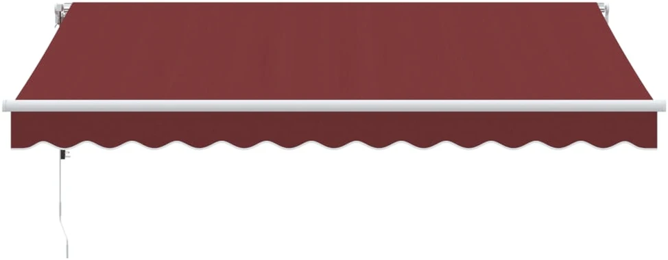 Automatinė ištraukiama markizė su LED, bordo spalvos, 350x250cm