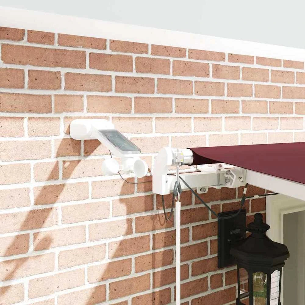Automatinė ištraukiama markizė su LED, bordo spalvos, 600x300cm