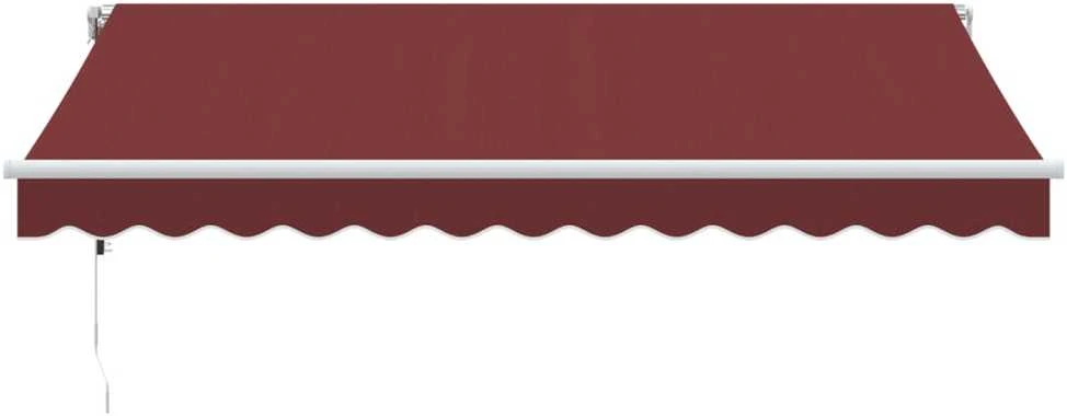 Automatinė ištraukiama markizė su LED, bordo spalvos, 350x250cm