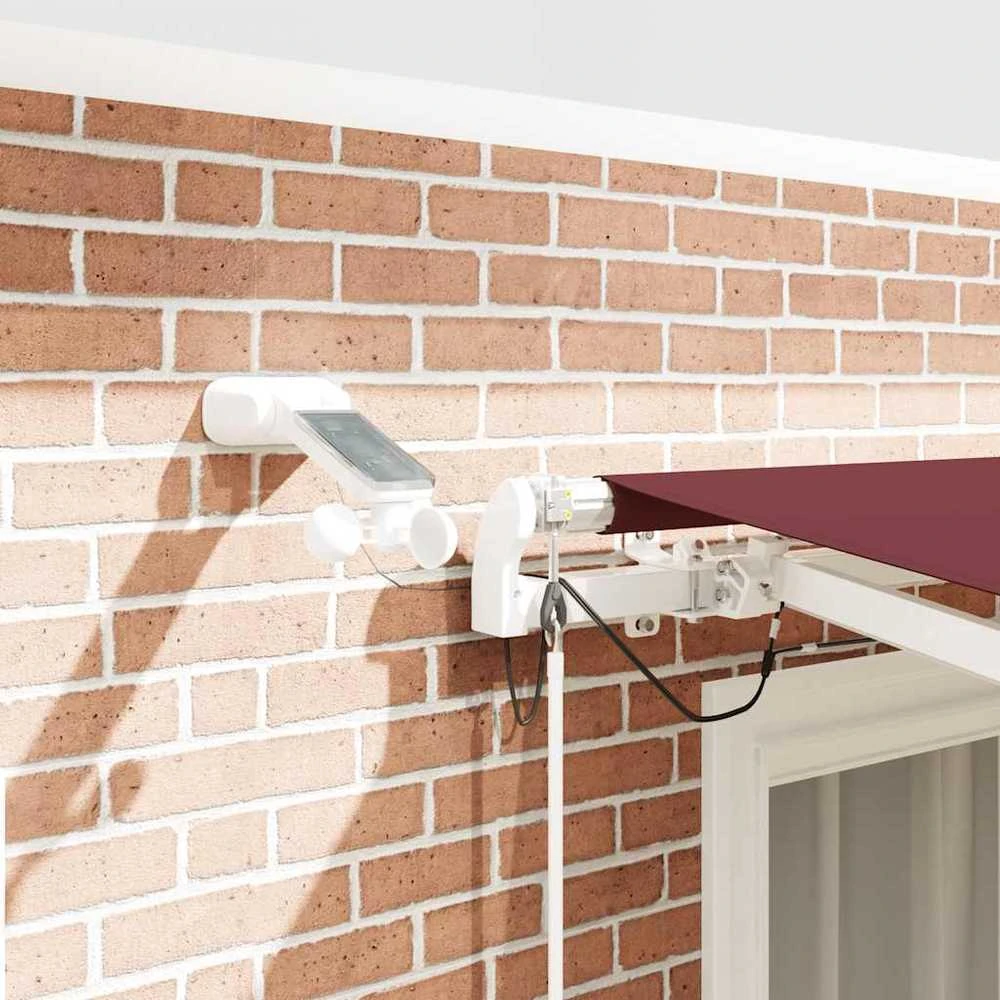Automatinė ištraukiama markizė su LED, bordo spalvos, 300x250cm