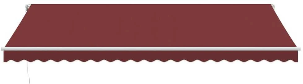Automatinė ištraukiama markizė su LED, bordo spalvos, 500x350cm