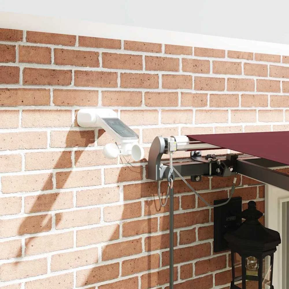 Automatinė ištraukiama markizė su LED, bordo spalvos, 400x300cm