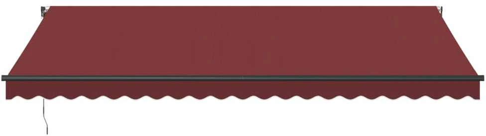 Automatinė ištraukiama markizė su LED, bordo spalvos, 500x350cm