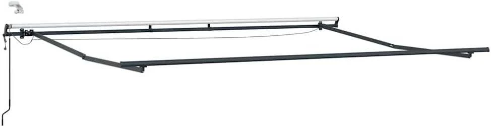 Automatinė ištraukiama markizė su LED, bordo spalvos, 500x300cm