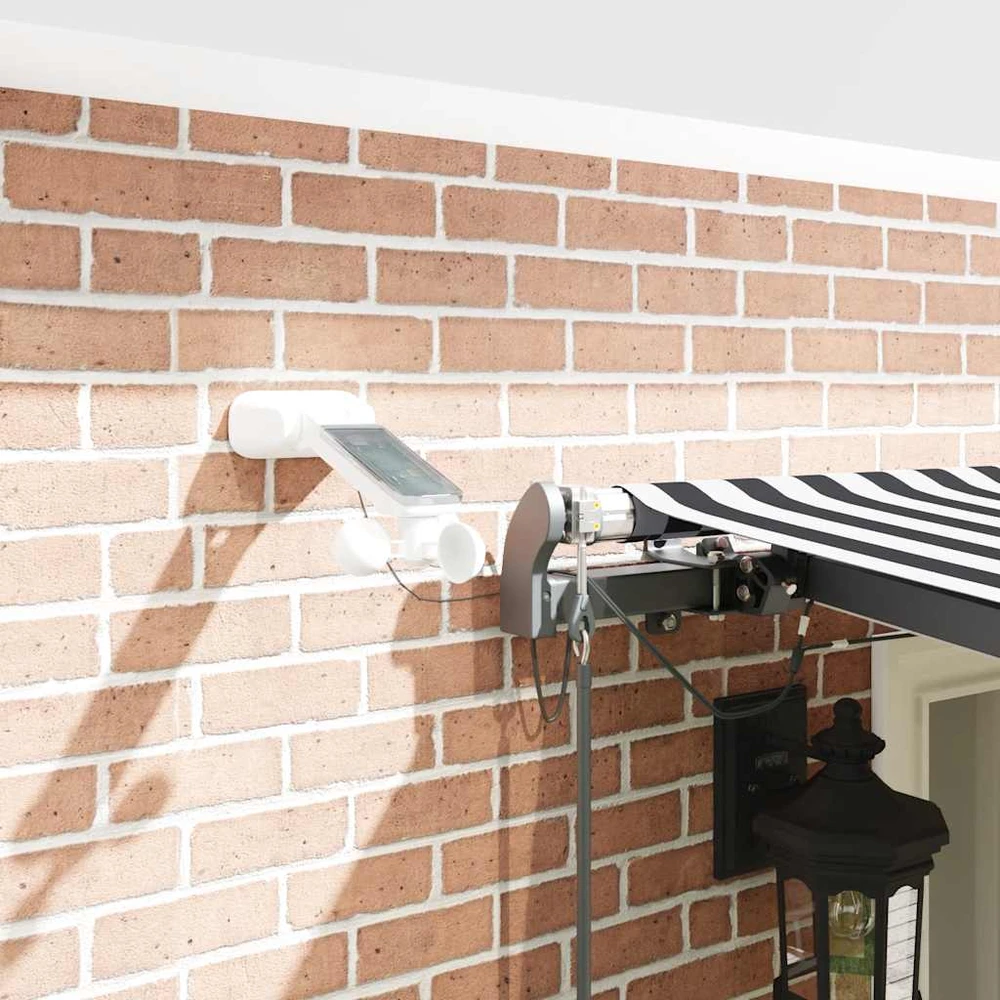 Automatinė ištraukiama markizė su LED lemputėmis, antracito ir baltos spalvos, 600x300 cm