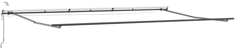 Automatinė ištraukiama markizė su LED lemputėmis, antracito ir baltos spalvos, 600x300 cm