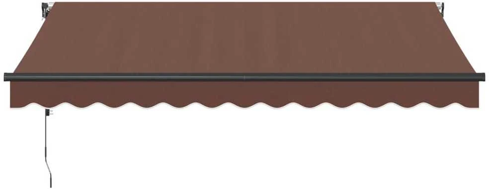 Automatinė ištraukiama markizė su LED, ruda, 350x250cm