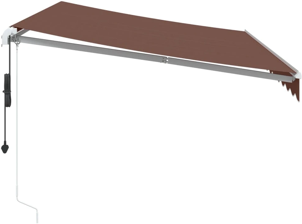 Automatinė ištraukiama markizė su LED, ruda, 350x250cm