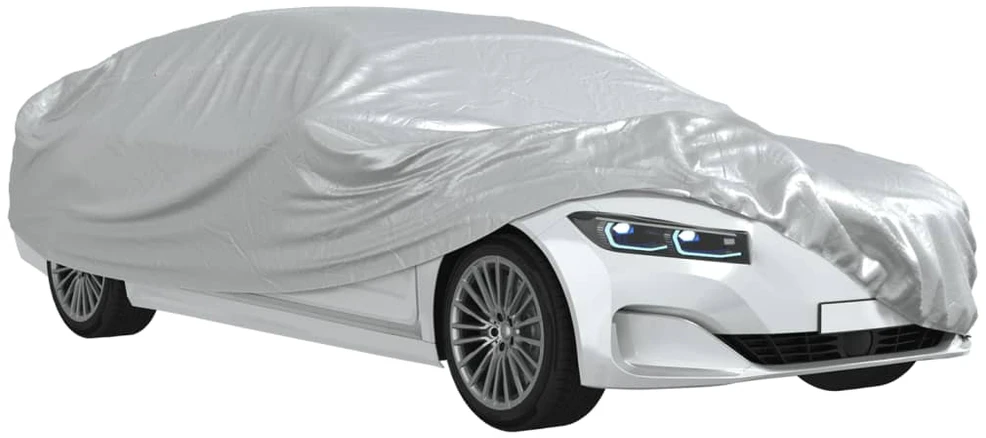 Automobilio uždangalas sedanams, sidabrinis, XXL dydžio, PEVA