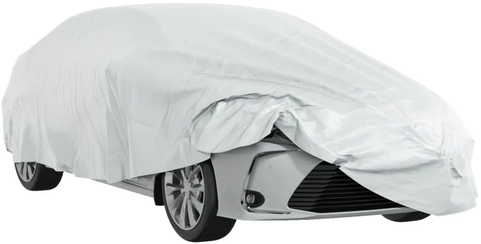 Automobilio uždangalas sedanams, sidabrinis, XL dydžio, pilnas