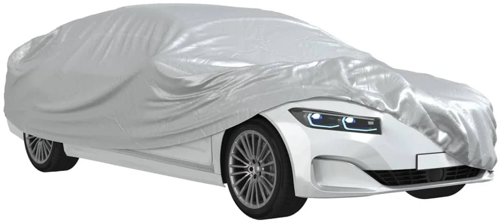 Automobilio uždangalas sedanams, sidabrinis, M dydžio, pilnas