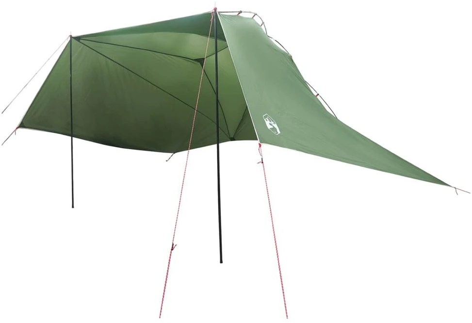 Automobilių palapinė 350 x 250 cm Žalia Poliesteris ir plienas