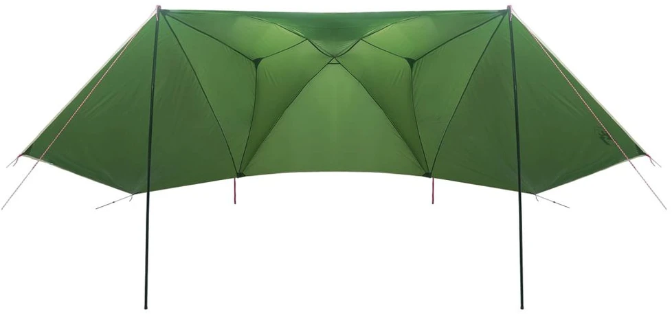 Automobilių palapinė 350 x 250 cm Žalia Poliesteris ir plienas