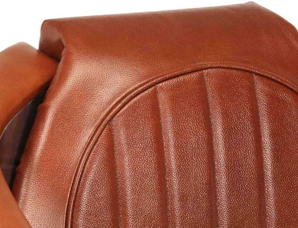 Fotelis Aviator krėslas, rudos spalvos, tikra oda