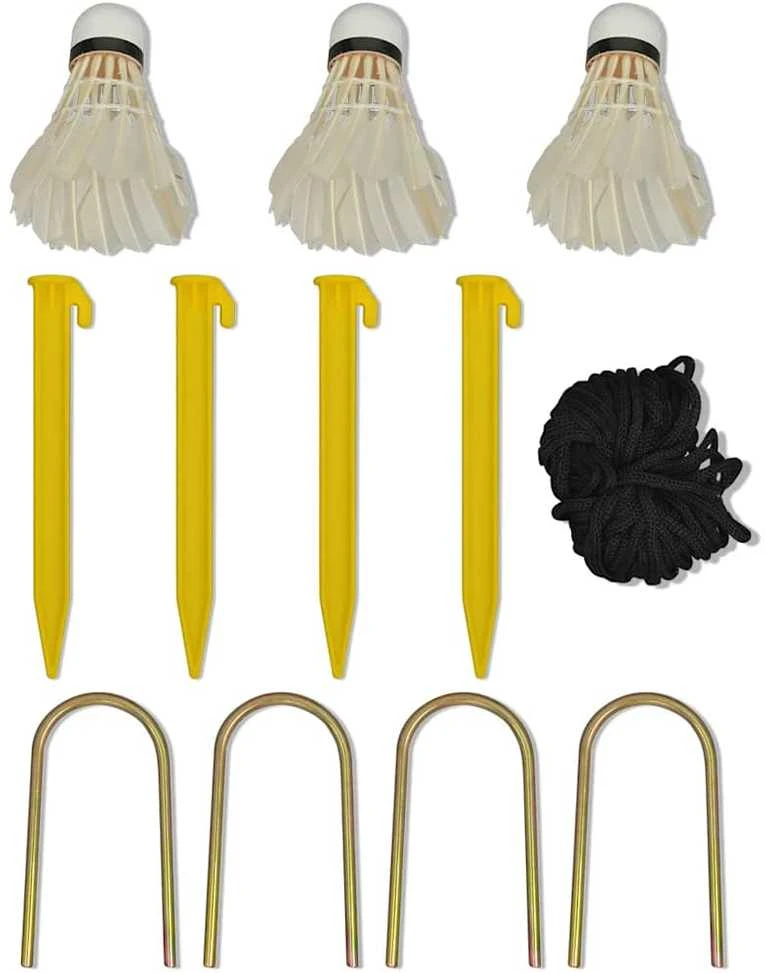 Badmintono tinklas su plunksninukais, 600x155 cm