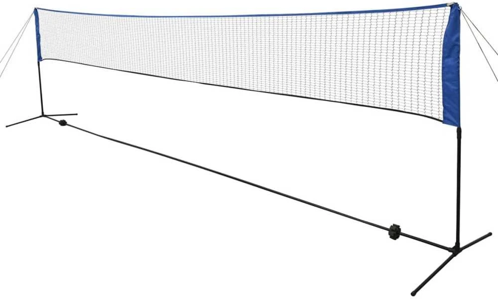 Badmintono tinklas su plunksninukais, 600x155 cm