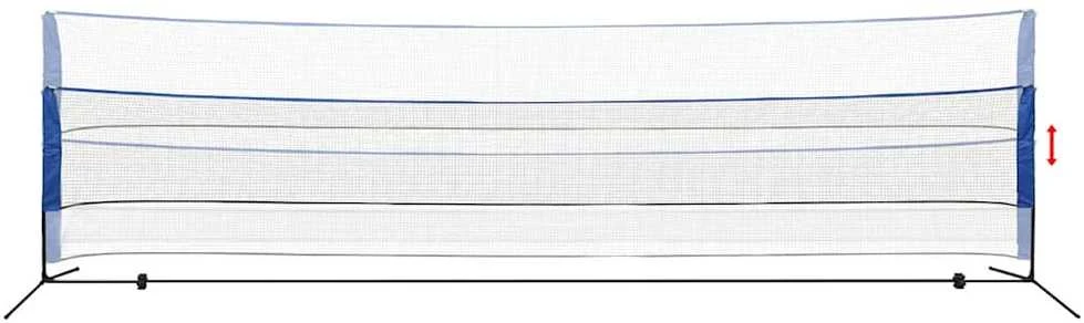Badmintono tinklas su plunksninukais, 600x155 cm