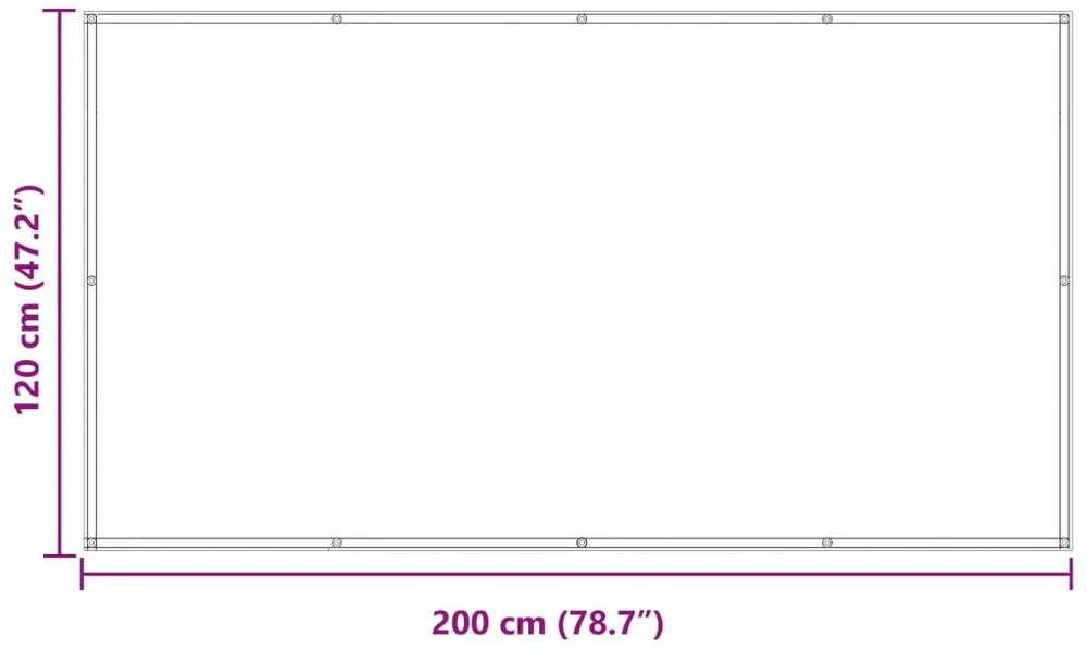 Balkono Ekranas 120 x 200 cm Oksfordo audinys Stačiakampio