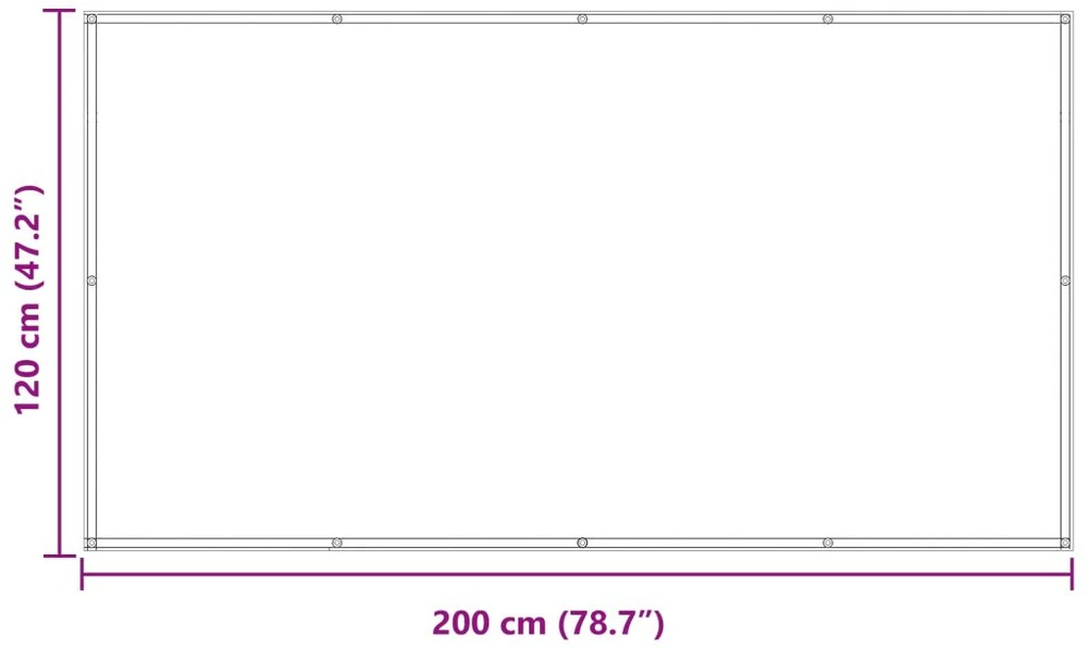Balkono Ekranas 120 x 200 cm Oksfordo audinys Stačiakampio Ruda