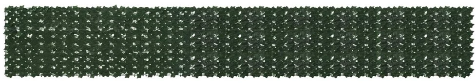 Balkono uždanga su lapais Tamsiai žalia 500 x 75 cm