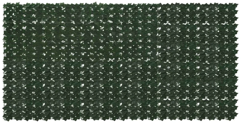 Balkono uždanga su lapais Tamsiai žalia 300 x 150 cm