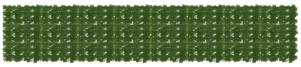 Balkono uždanga su lapais Žalia 400 x 75 cm