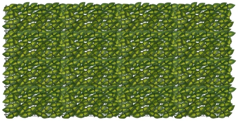 Balkono uždanga su lapais Žalia ir geltona 200 x 100 cm
