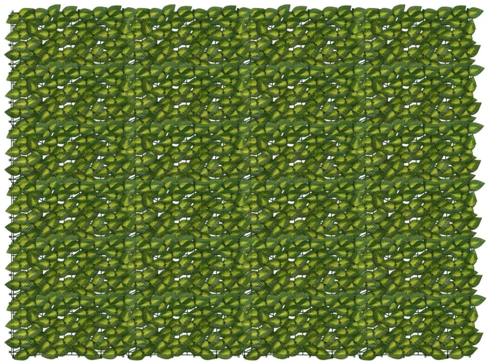Balkono uždanga su lapais Žalia ir geltona 200 x 150 cm