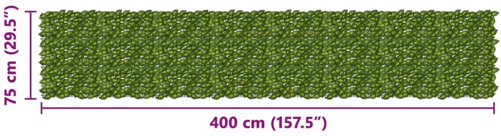 Balkono uždanga su lapais Žalia ir geltona 400 x 75 cm