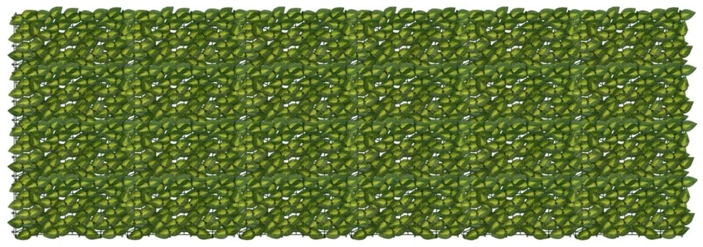 Balkono uždanga su lapais Žalia ir geltona 300 x 100 cm