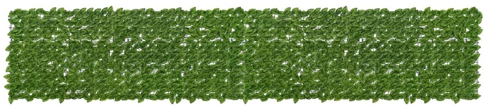 Balkono uždanga su lapais Žalia ir geltona 400 x 75 cm