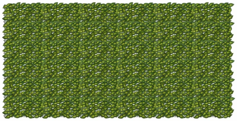 Balkono uždanga su lapais Žalia ir geltona 300 x 150 cm