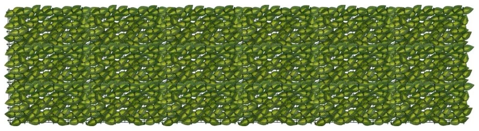 Balkono uždanga su lapais Žalia ir geltona 300 x 75 cm