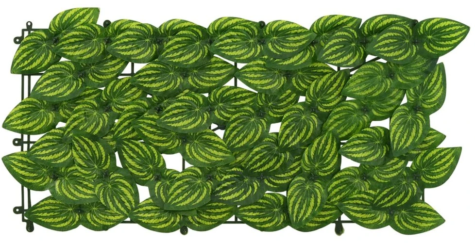 Balkono uždanga su lapais Žalia ir geltona 400 x 75 cm