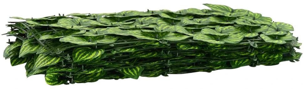Balkono uždanga su lapais Žalia ir geltona 500 x 100 cm