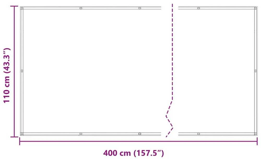 Balkono Ekranas Taupe 110 x 400 cm Oksfordo audinys