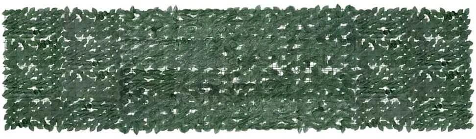 Balkono pertvara, 400x100cm, su tamsiai žaliais lapais