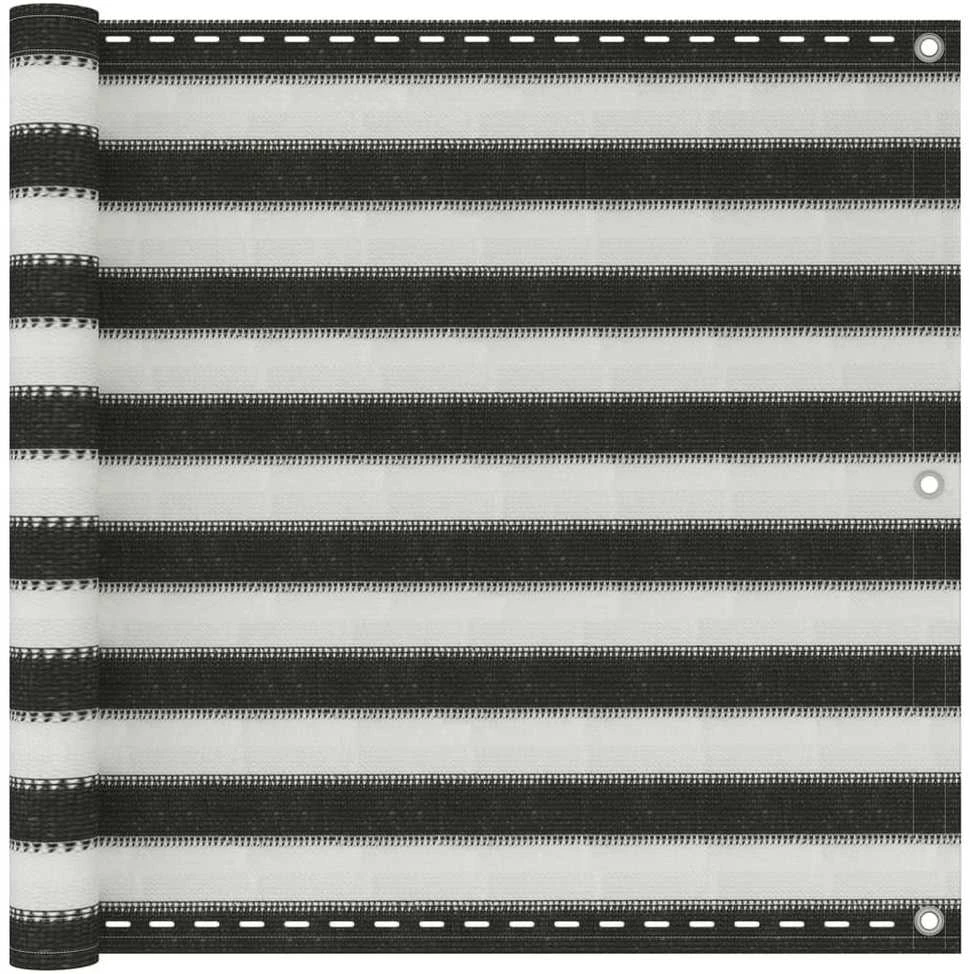 Balkono pertvara, antracito ir baltos spalvos, 90x300cm, HDPE