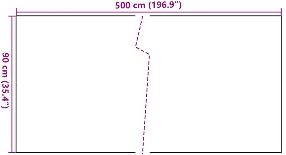 Balkono pertvara, antracito spalvos, 500x90cm, poliratanas