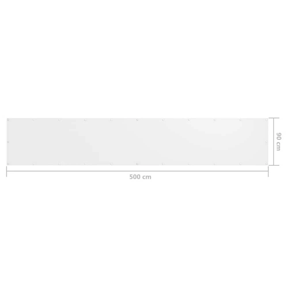Balkono pertvara, baltos spalvos, 90x500cm, oksfordo audinys
